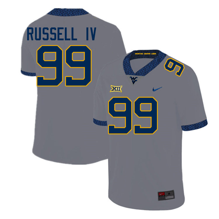 Hammond Russell IV WVU Jersey,West Virginia Mountaineers #99 Hammond Russell IV Jersey Youth-Grey